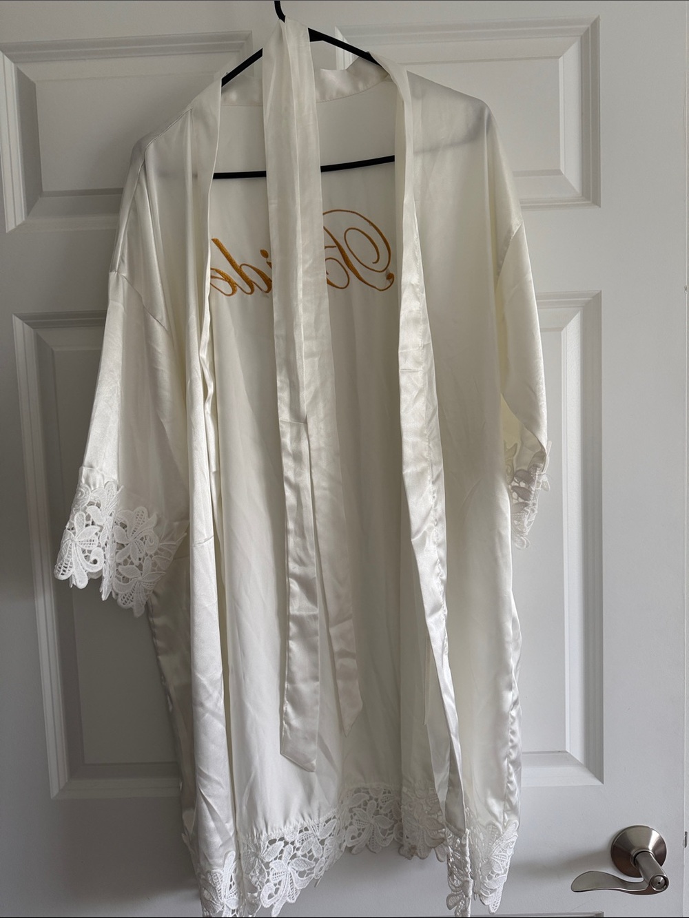 “Bride” Robe with Sash - Picture 2 of 2